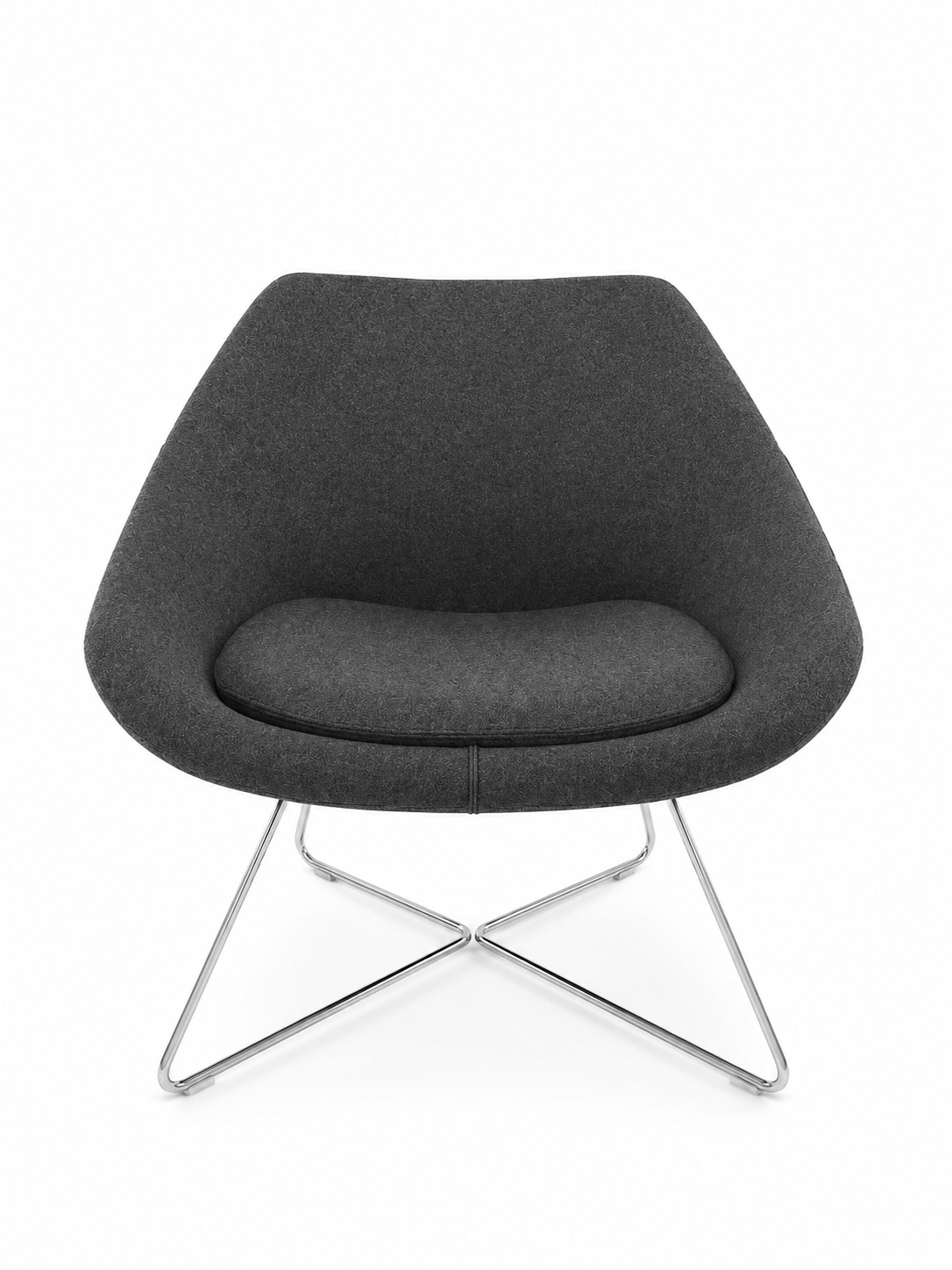 Allermuir Open Lounge Chair Grijs